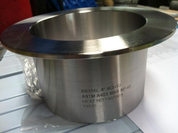 1-1/2 de” topo curto dos encaixes da solda de extremidade Sch10s 304 de aço inoxidável sanitários para a flange da junção de regaço