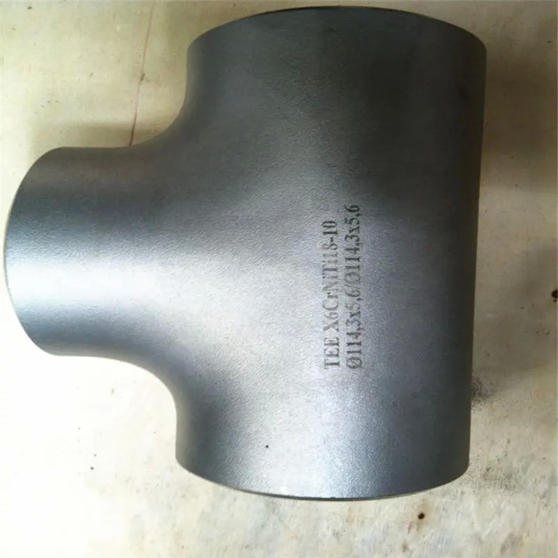 Titanium Alloy ASTM Ti-2Al-2.5Zr Long Radius 12" Reducing Pipe Fitting PE / BE Tee