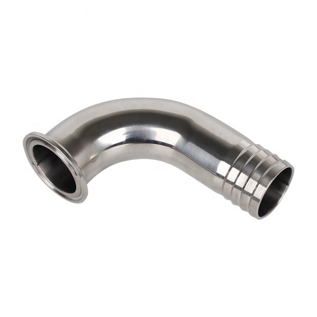 Sanitary Stainless Steel Quick Fit Clamp Elbow 90 Degree Chuck Pagoda Elbow Joint Tri-Clamp Elbow Hose Bar
