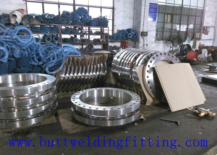 904L Stainless Steel Threaded Flange With Nozzle / Valve Cover Flange Type