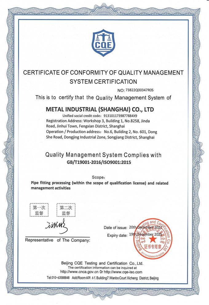 Metal Hot Sales CUNI Pipe Fittings Union ASTM B466 UNS C71500 2 polegadas ASME/ANSI B16.9 6
