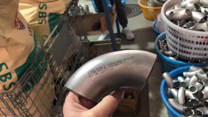 CuNi 90/10 Cotovelo de raio curto 45 Cotovelo de raio curto EHN 9603/600s 5,5 mm 5 mm DN 600 CuNi10Fe1,6 Mn 0