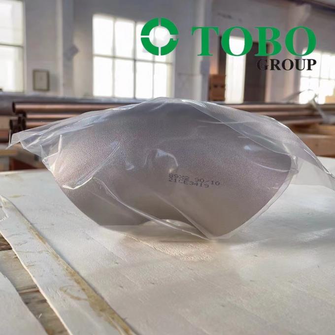 CuNi 90/10 Cotovelo de raio curto 45 Cotovelo de raio curto EHN 9603/600s 5,5 mm 5 mm DN 600 CuNi10Fe1,6 Mn 3