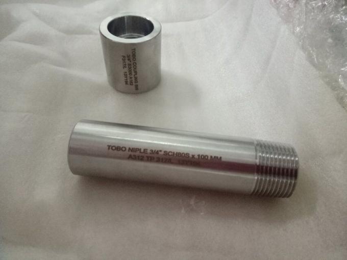 METAL 2205 Aço ligado 3/4 polegada STD 80MM 100MM comprimento 3000# 6000# acessórios forjados fio tubo mamilo 0