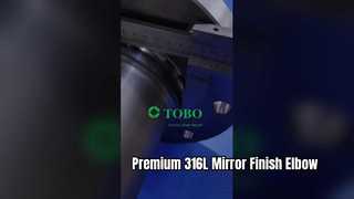 Acabamento espelhado em cotovelo de aço inoxidável 316L premium