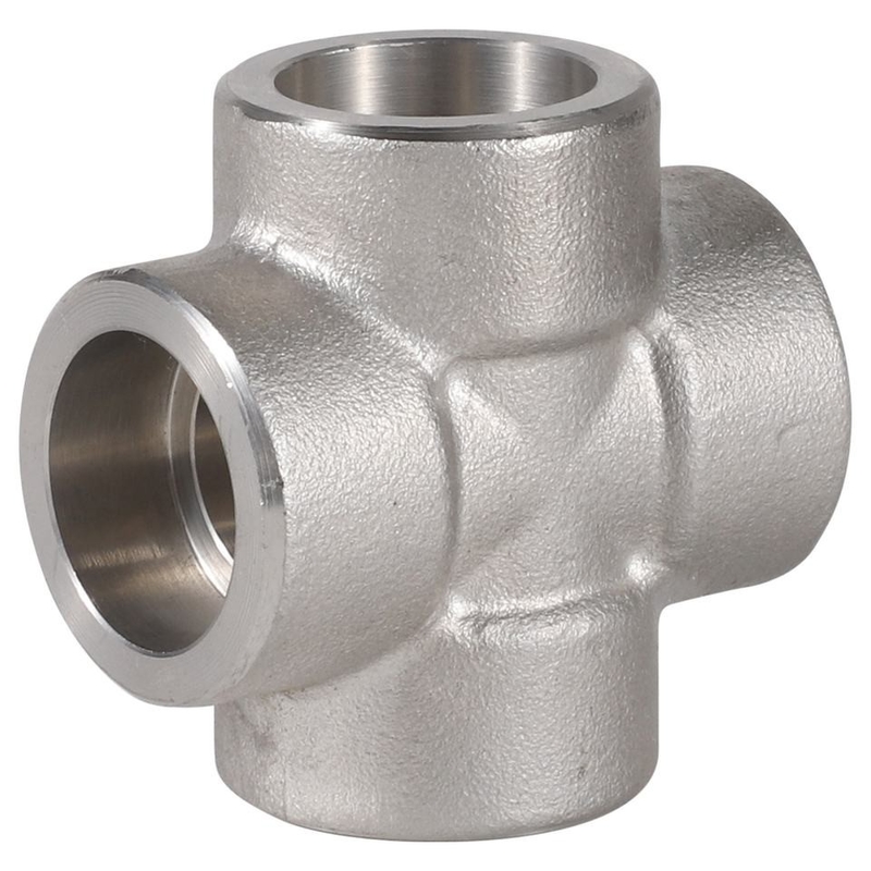 Socket Weld Unequal Cross 2 Inch Class 6000 Fittings For Oil Water