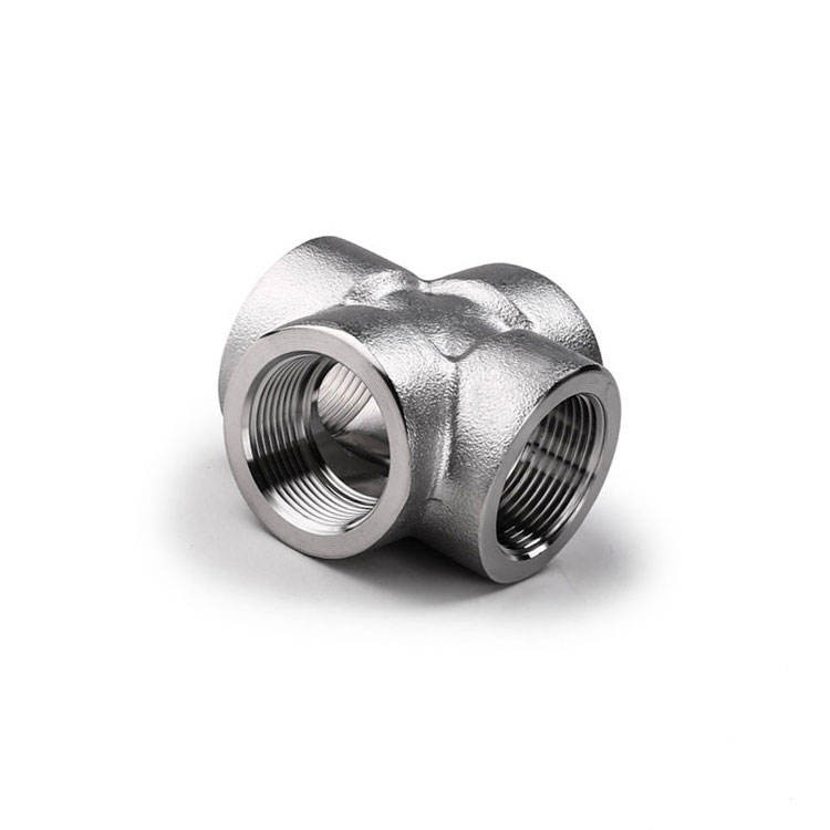 Cross Stainless Steel 316 Socket Weld Fitting 4 Way Connector