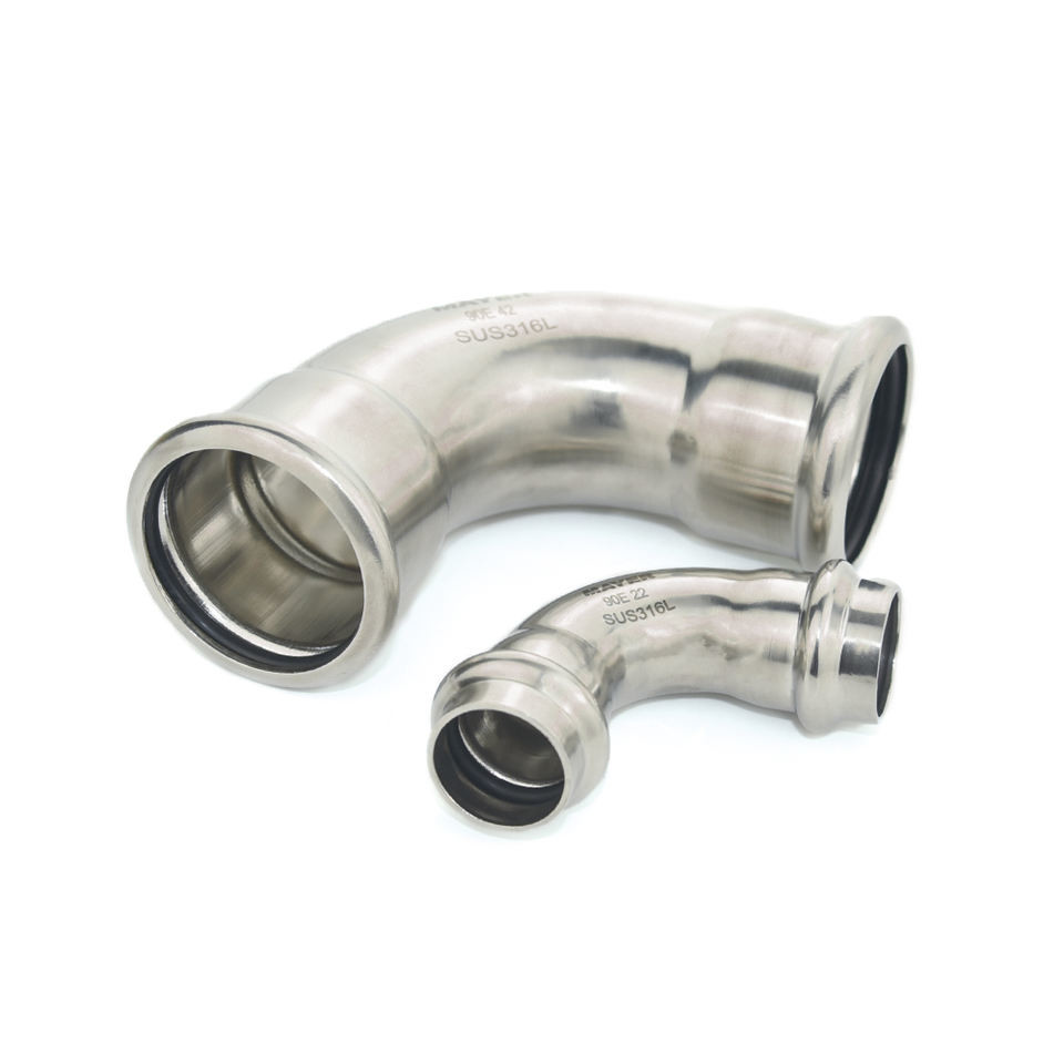 TOBO Customized Joint Male Metal Hose Fitting Quick Connector Elbow  ASTM A40345 Stainless Steel