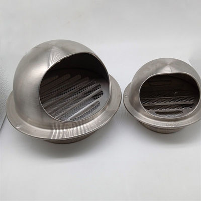 Air Vent 4 Inch 304 Stainless Steel Round Covers Vent  For Outdoor Silver