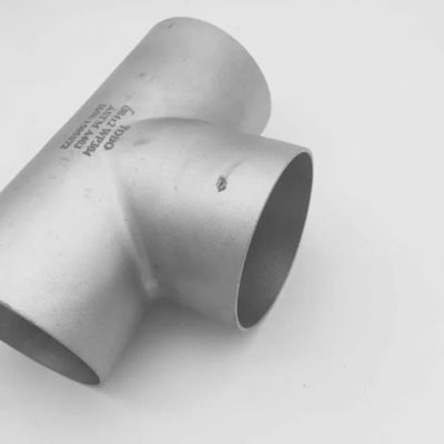 Butt Weld Tee Sanitary Pipe Fittings Stainless Steel SS316 / SS304