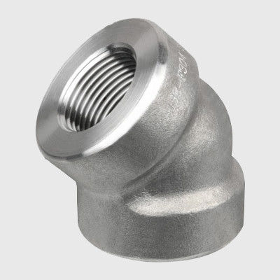 Stainless Steel Elbow 4'' SCH30 Ss 304 Ss316 Female Threaded 45 Degree Elbow Forged Fittings