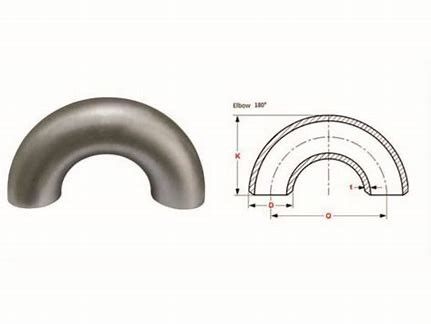 SAE AMS 5659S-2016 15-5PH Sand Blasting 180 Degree Stainless Steel Elbow Butt Welded Long Radius Elbow SS Tube Fitting China Factory