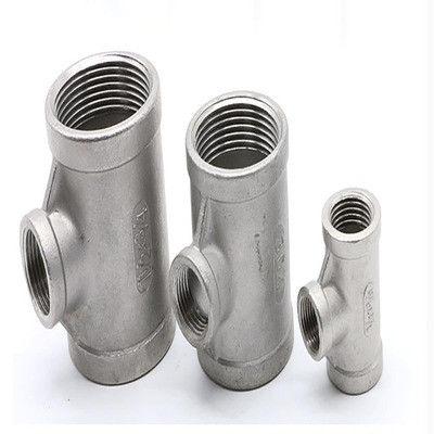 China Hot Threaded Fittings Reducing Unequal Tee Stainless steel Pipe Fittings Forged FIttings