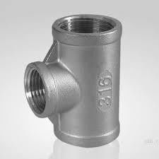 304 Stainless Steel Forging High-Pressure Right Angle External Thread Elbow Tee and Joint with Model Number Head