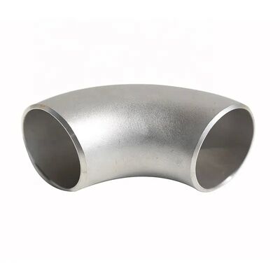 304/316SS Tubo de soldadura sem costura com raio de 90° de comprimento, cotovelo, traseira, ajustável à norma ASME B16.9